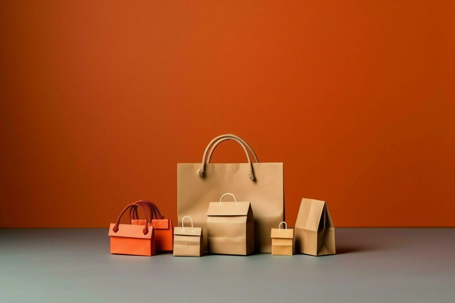 Composition of shopping day concept with shopping bags, paper bags and copy space. Shopping days concept by AI Generated photo