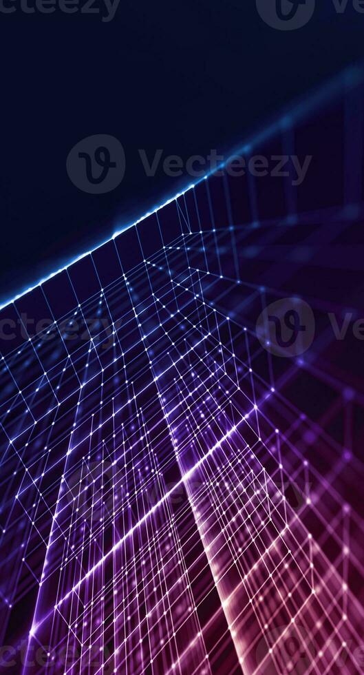 Abstract network dots connection background. photo