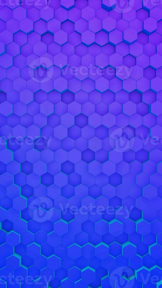 resumen degradado azul Violeta neón de hexágono modelo antecedentes. tecnología concepto. foto