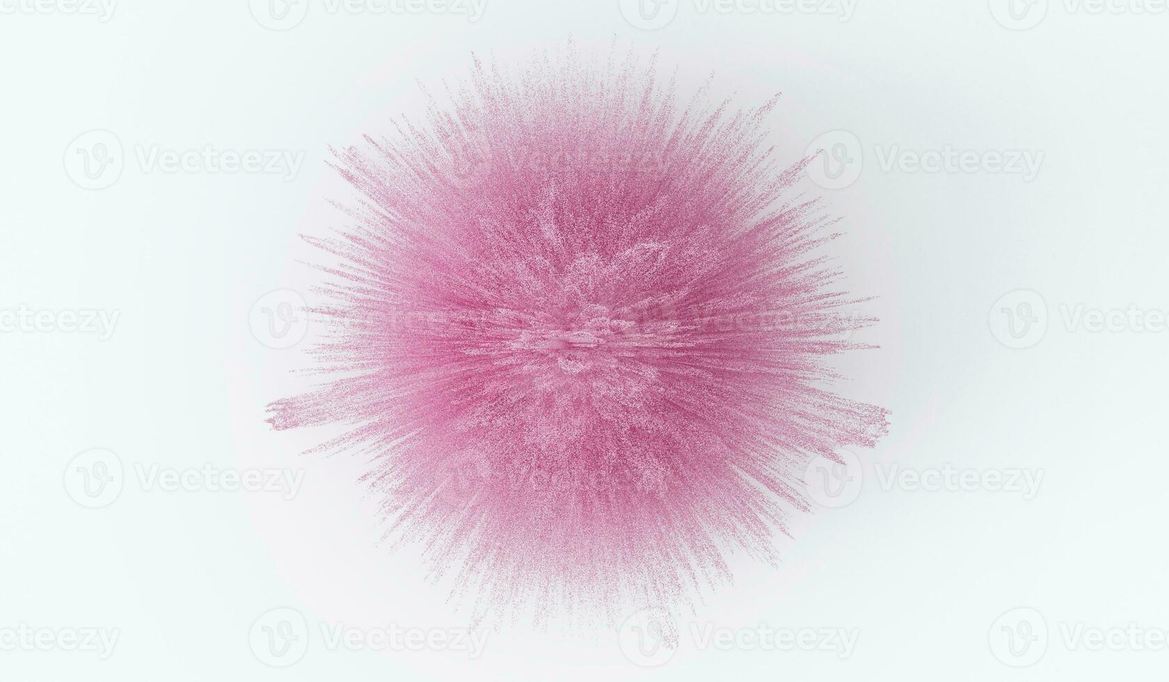 Pink powder explosion on isolated white background. photo