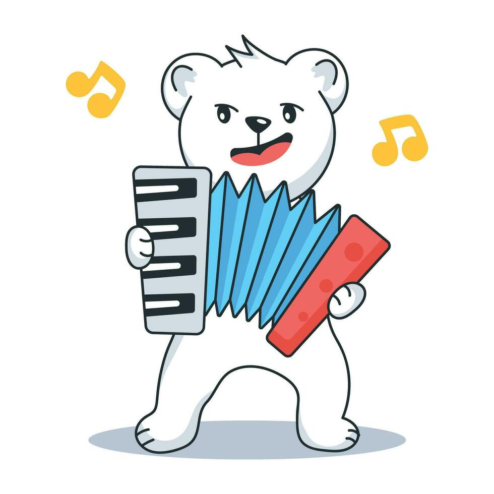 Trendy Playing Accordion vector