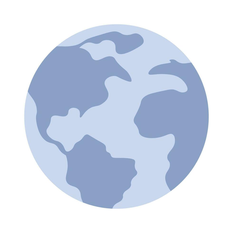 globo mundo 2d dibujos animados objeto. tierra planeta aislado vector articulo blanco antecedentes. esfera global. circulo forma. destino exploración geografía. tierra esfera color plano Mancha ilustración