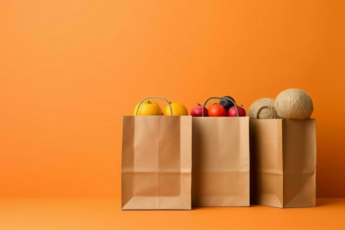 Composition of shopping day concept with shopping bags, paper bags and copy space. Shopping days concept by AI Generated photo