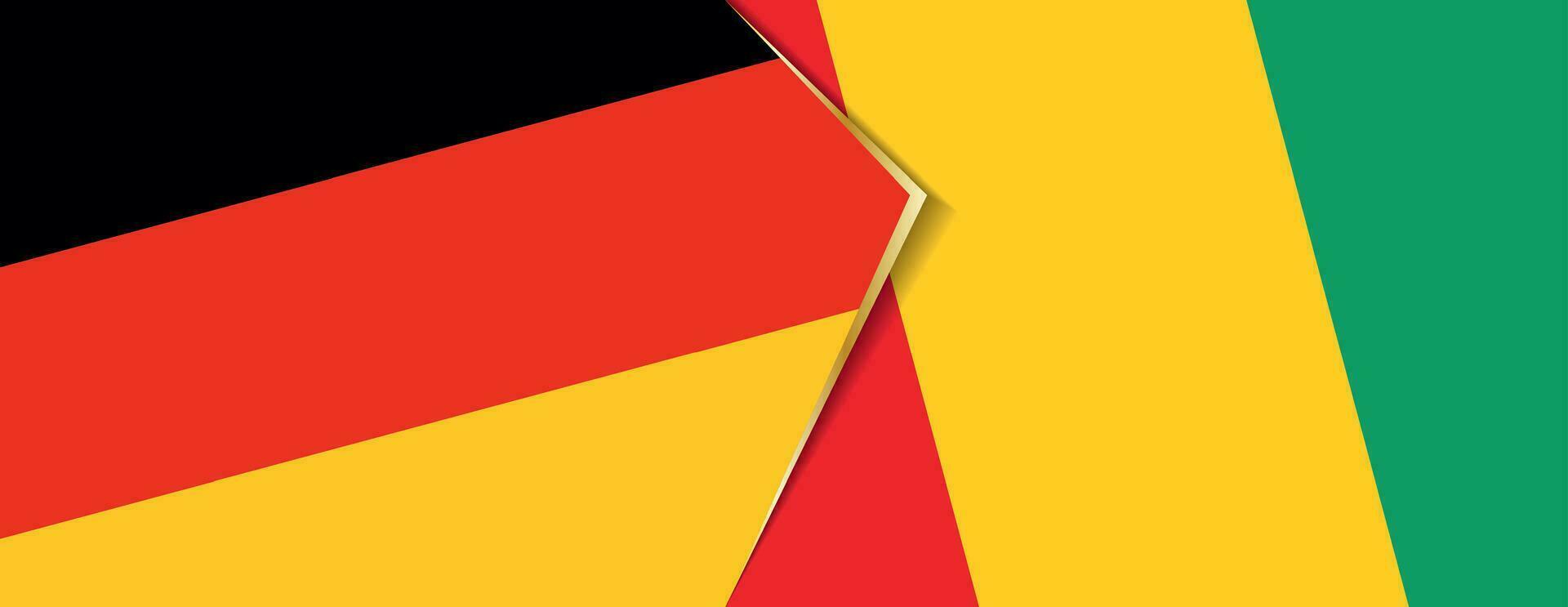 Germany and Guinea flags, two vector flags.