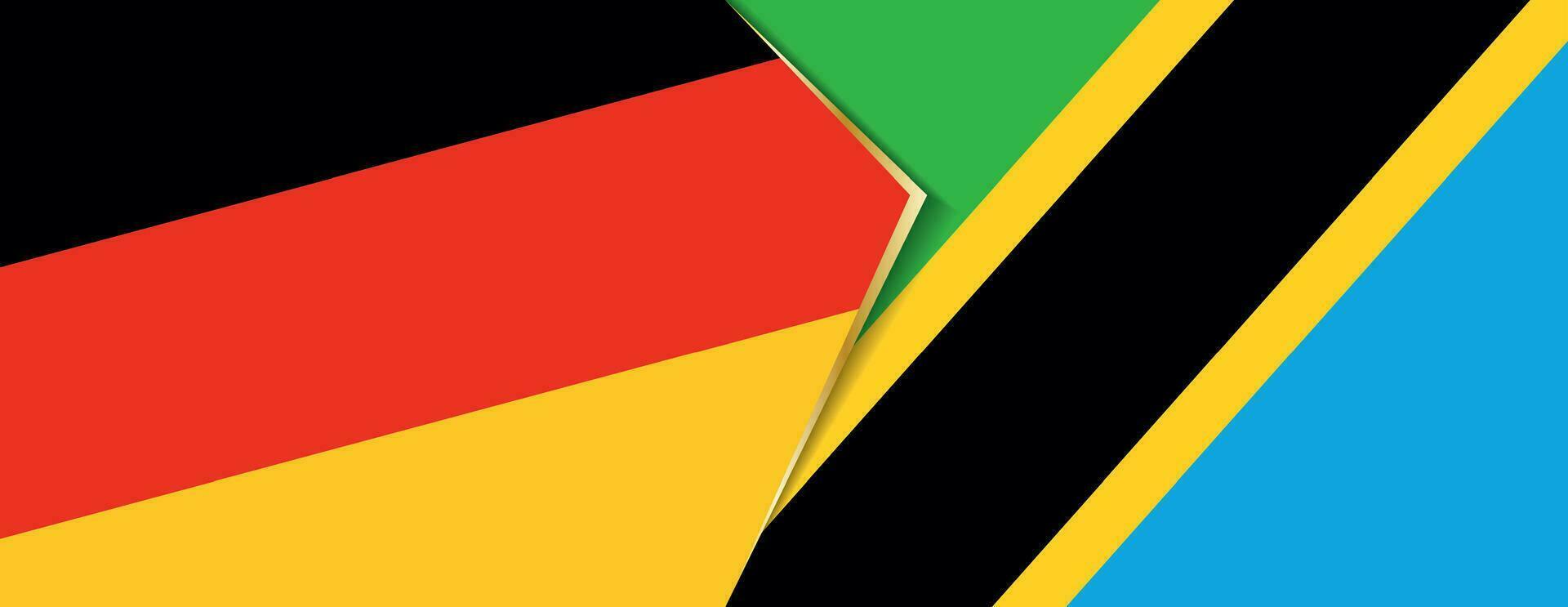 Germany and Tanzania flags, two vector flags.