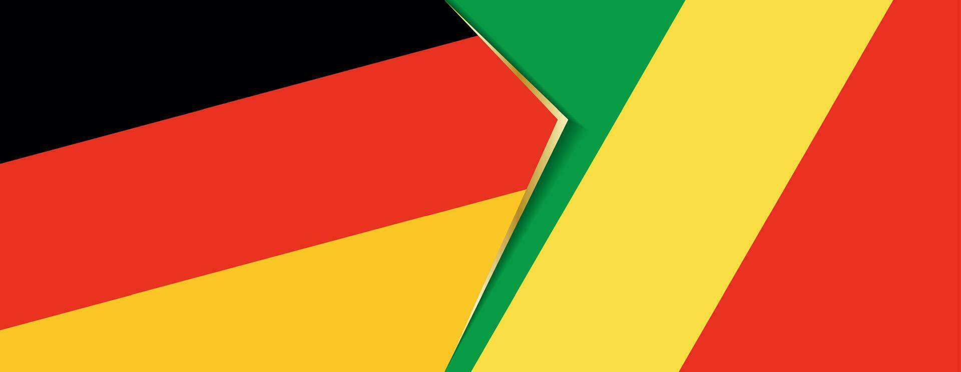 Germany and Congo flags, two vector flags.