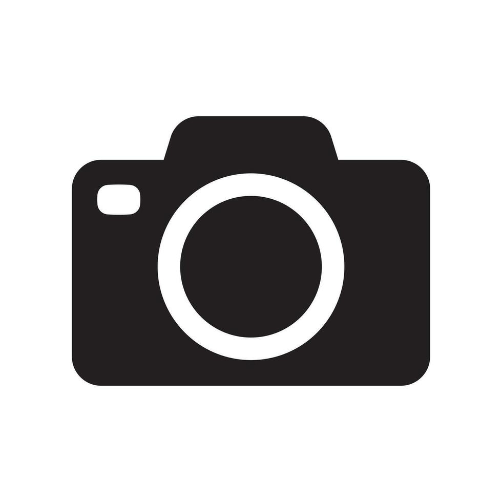 Photo camera icon, vector sign.