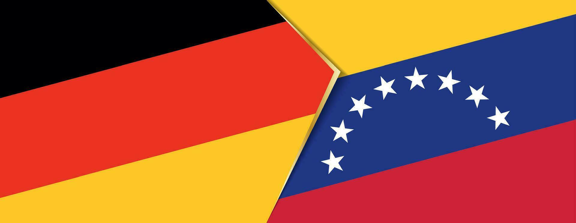 Alemania y Venezuela banderas, dos vector banderas