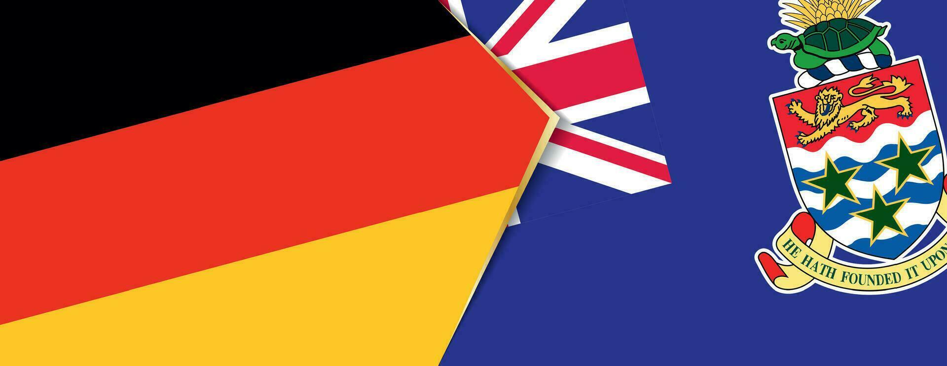 Germany and Cayman Islands flags, two vector flags.