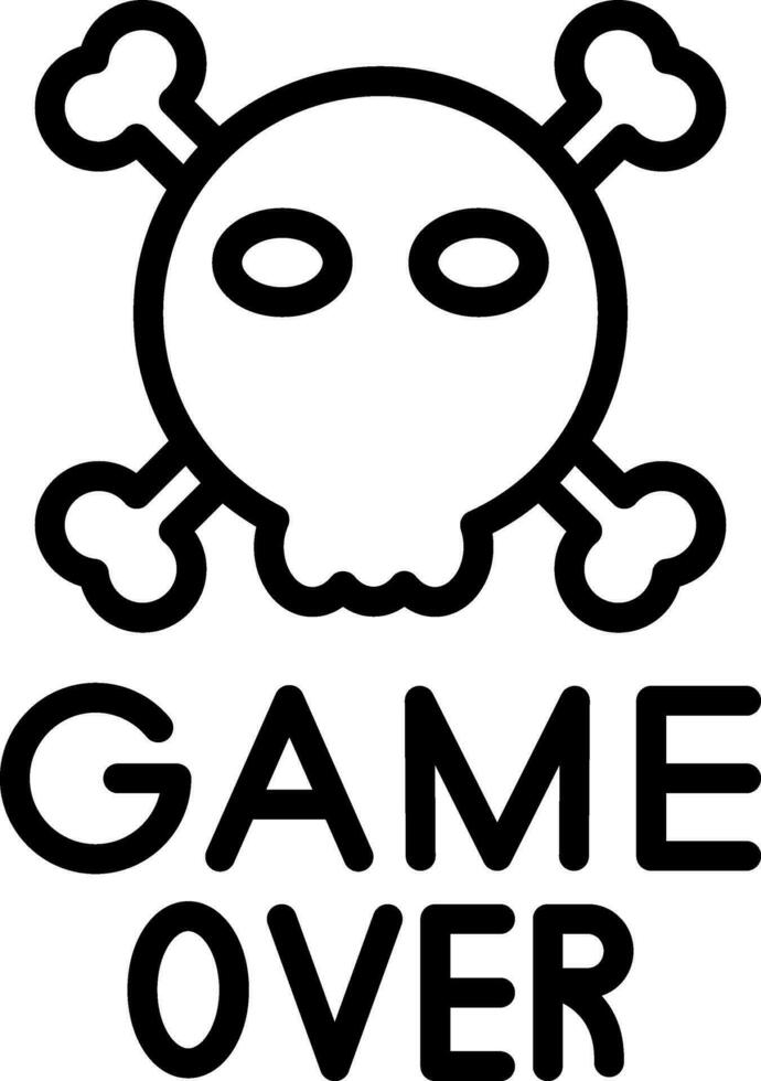 Game Over Vector Icon Design