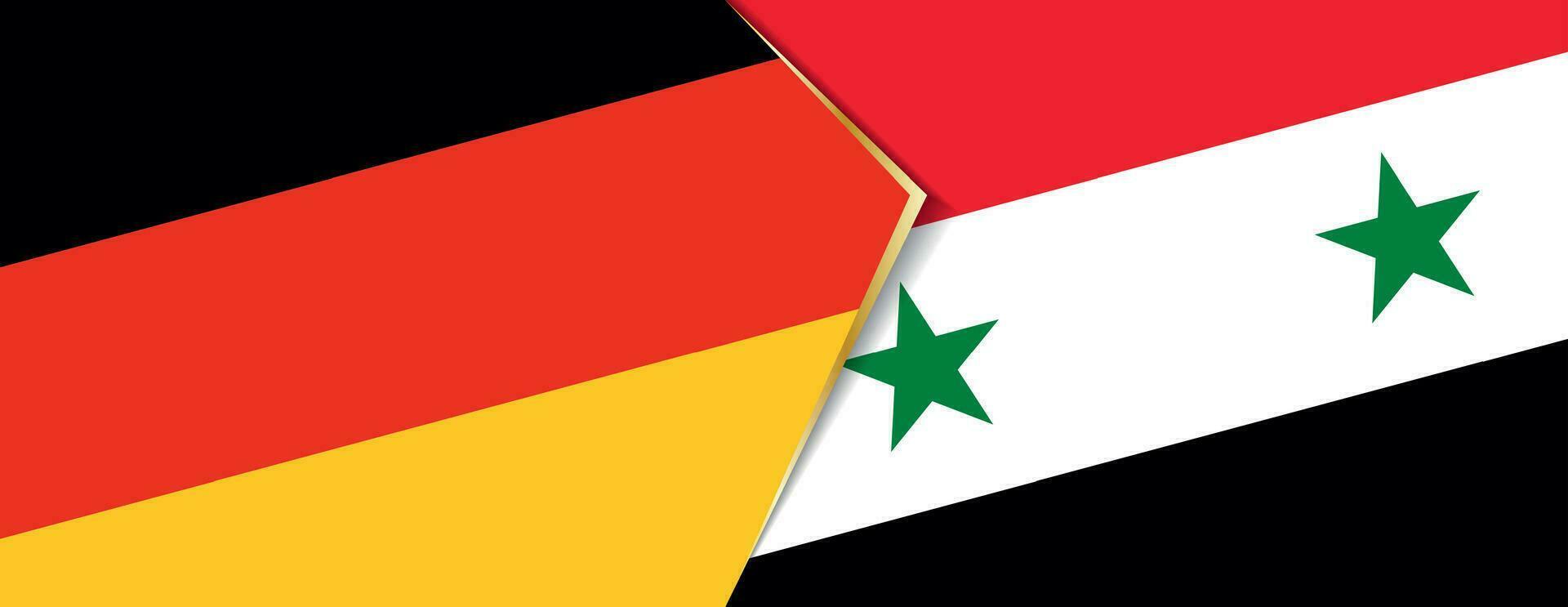 Germany and Syria flags, two vector flags.