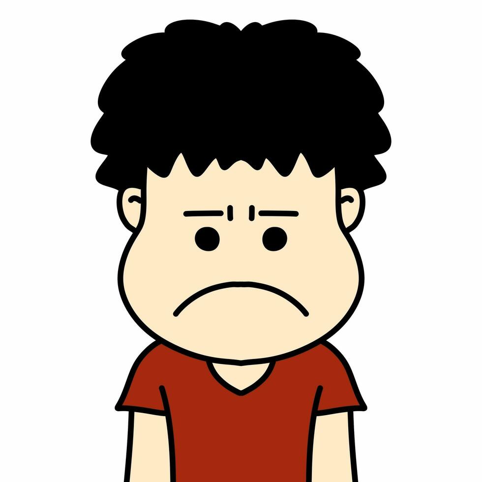 art sad cartoon boy icon photo