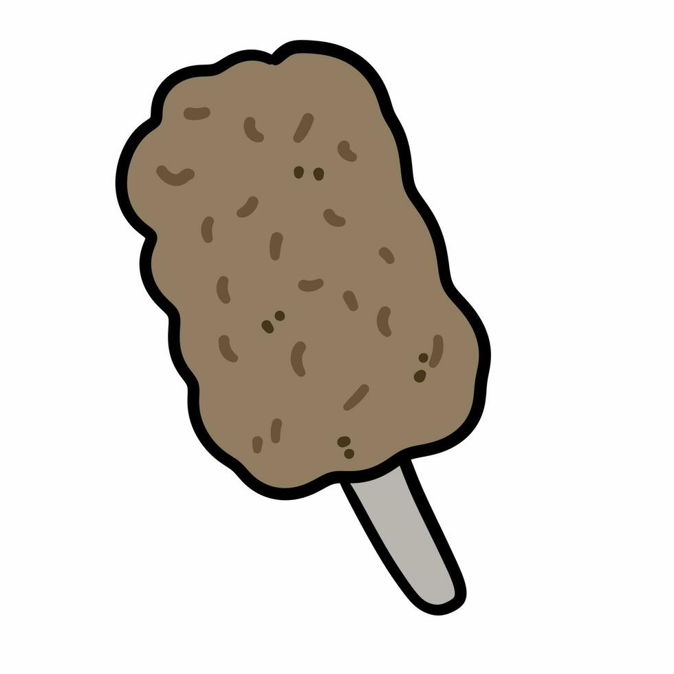 cartoon ice cream on a white background photo