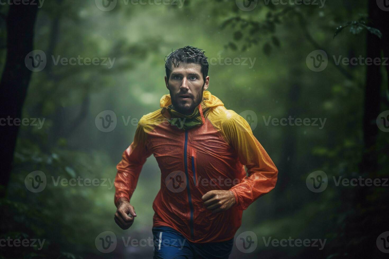 Ultra marathon runner. Generate ai photo