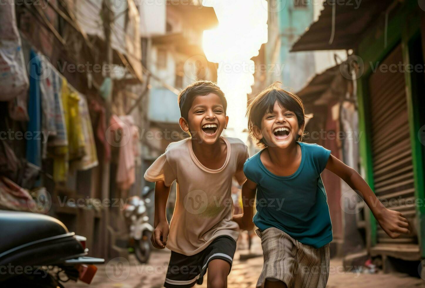 Two Indian children. Generate ai photo