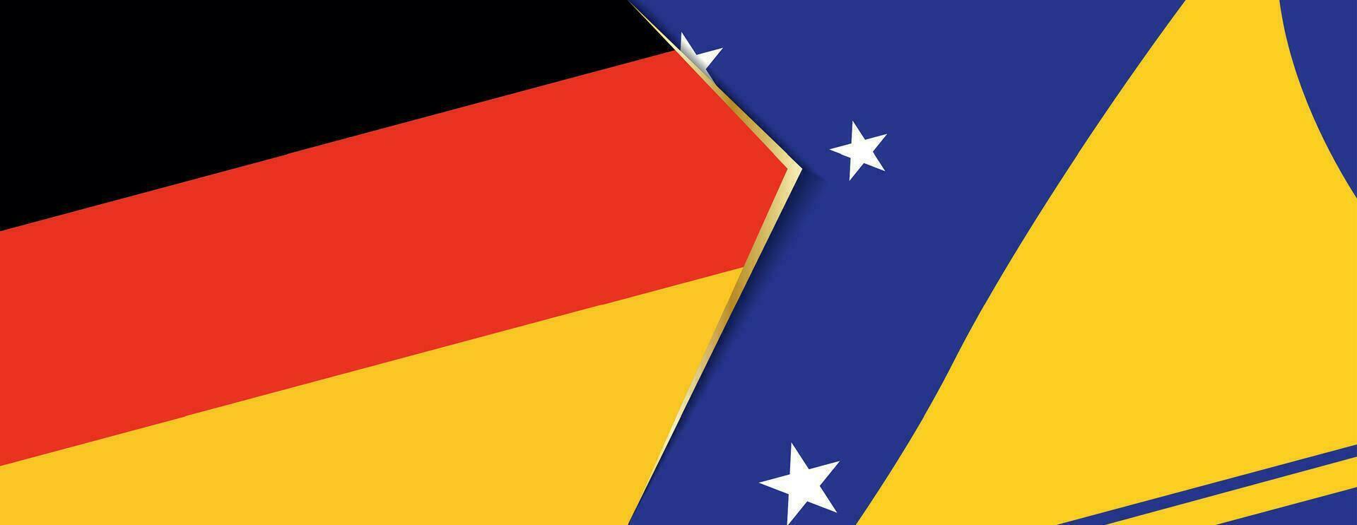 Germany and Tokelau flags, two vector flags.