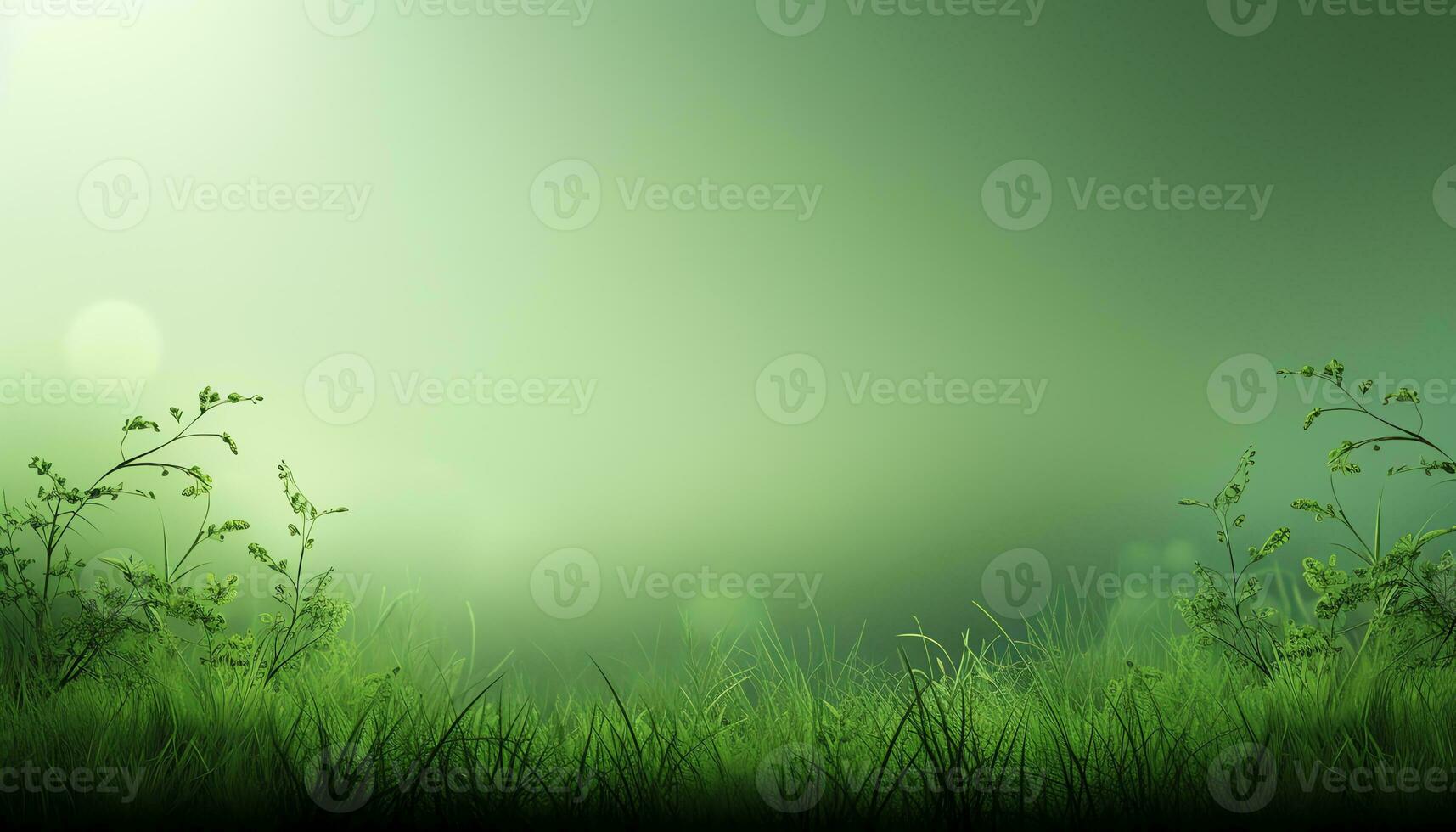 un verde pared con un blanco antecedentes ai generado foto