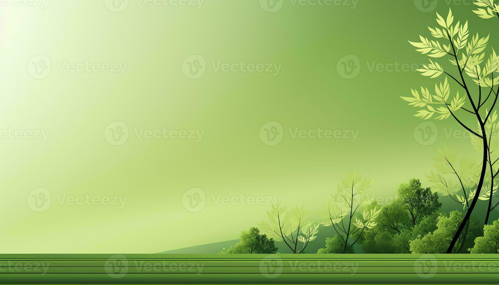 a green wall with a white background AI Generated photo