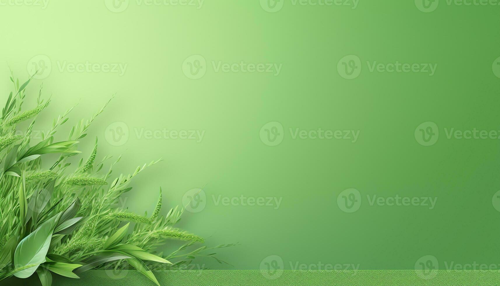 a green wall with a white background AI Generated photo