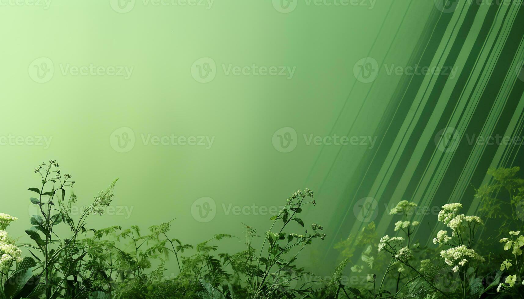 yellow flowers in a vase on a green background AI Generated photo