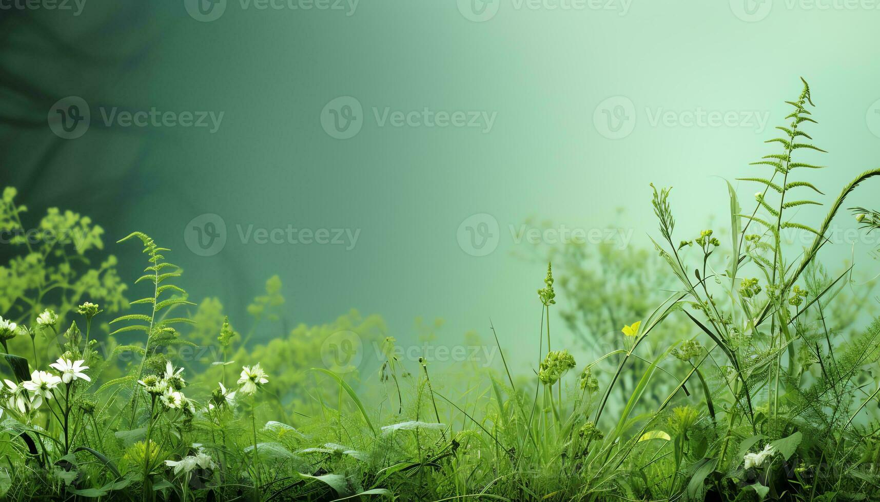 yellow flowers in a vase on a green background AI Generated photo