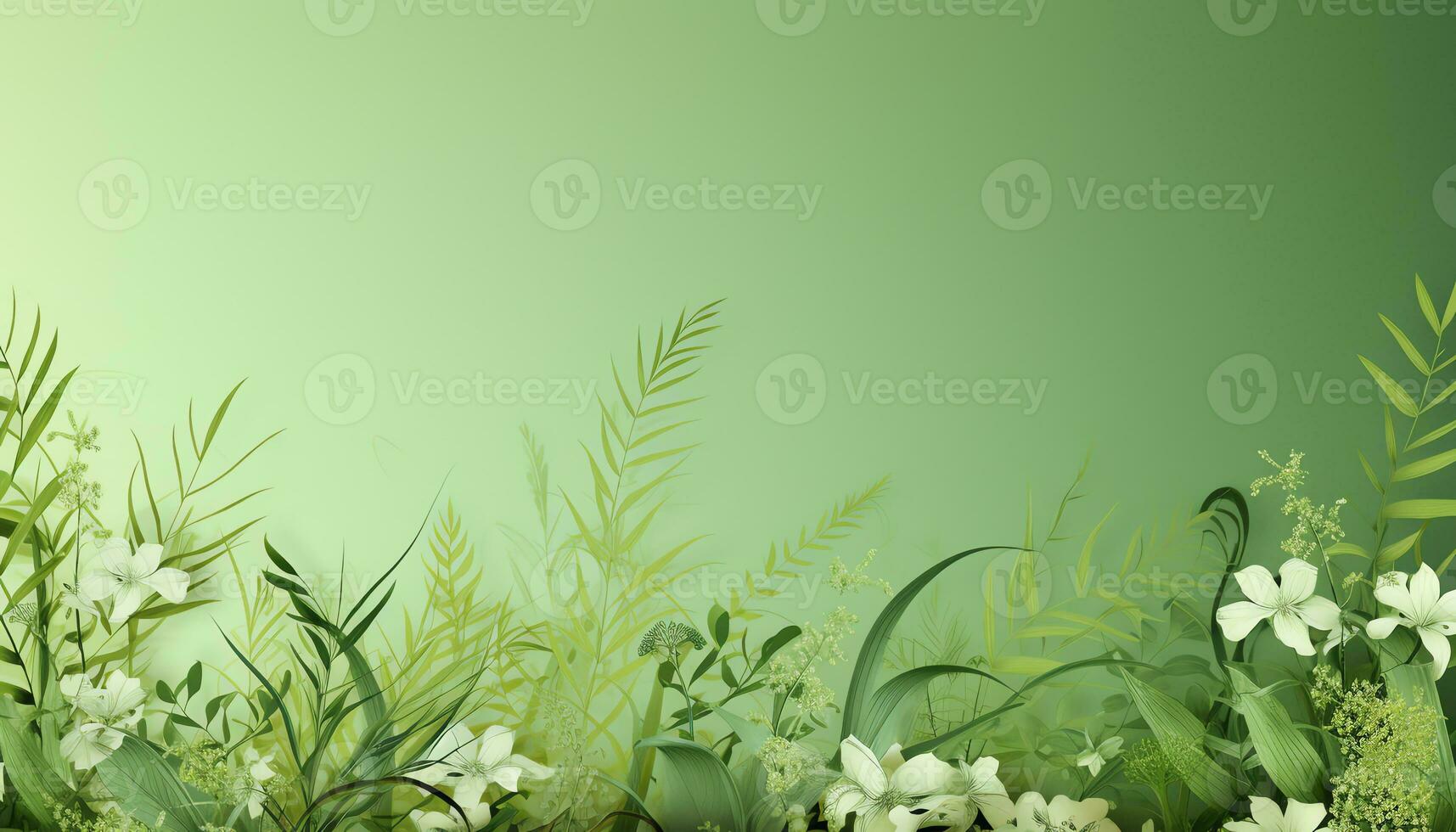 yellow flowers in a vase on a green background AI Generated photo