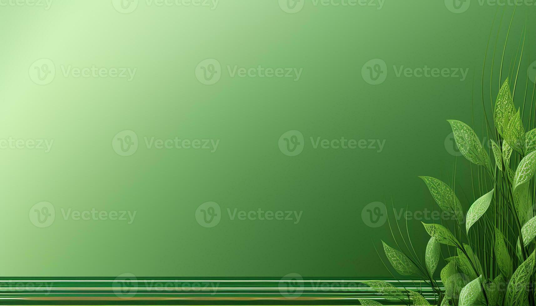 yellow flowers in a vase on a green background AI Generated photo