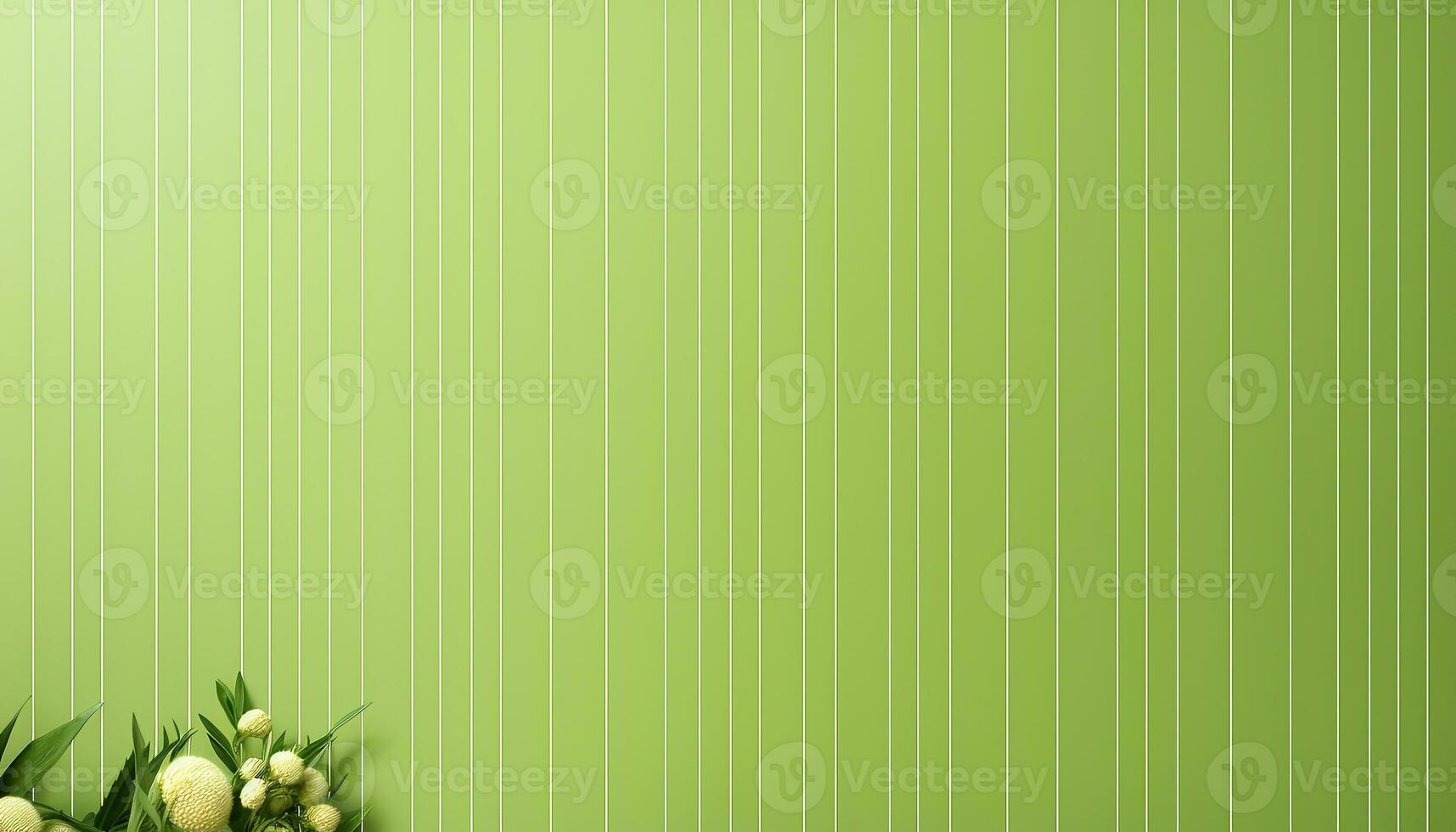 yellow flowers in a vase on a green background AI Generated photo