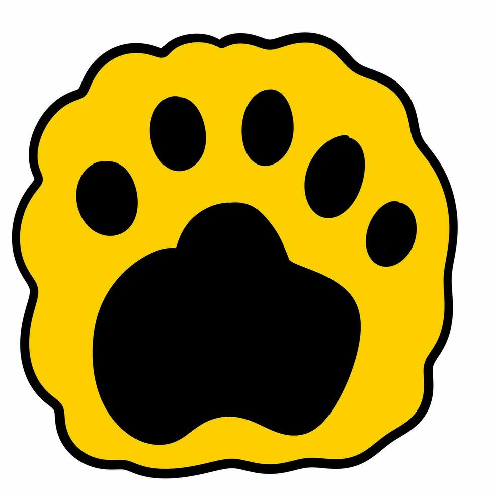 dog footprint icon color outline photo