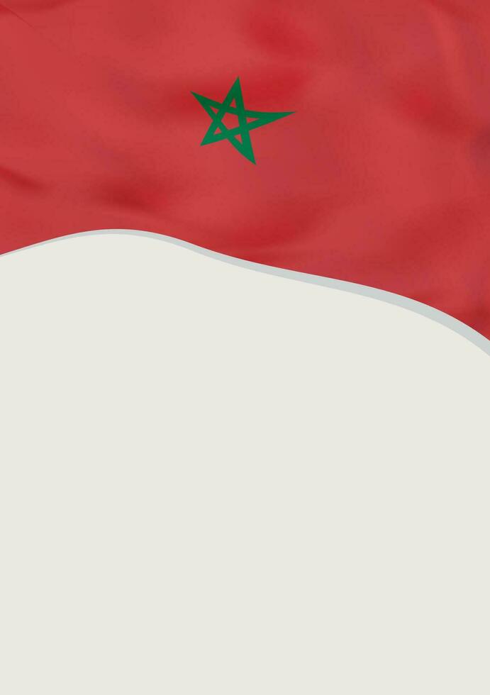 folleto diseño con bandera de Marruecos. vector modelo.