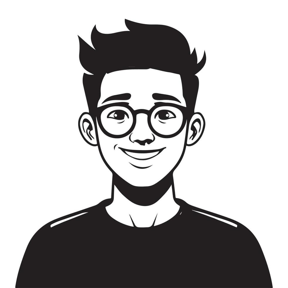 Geek Boy Vector illustration