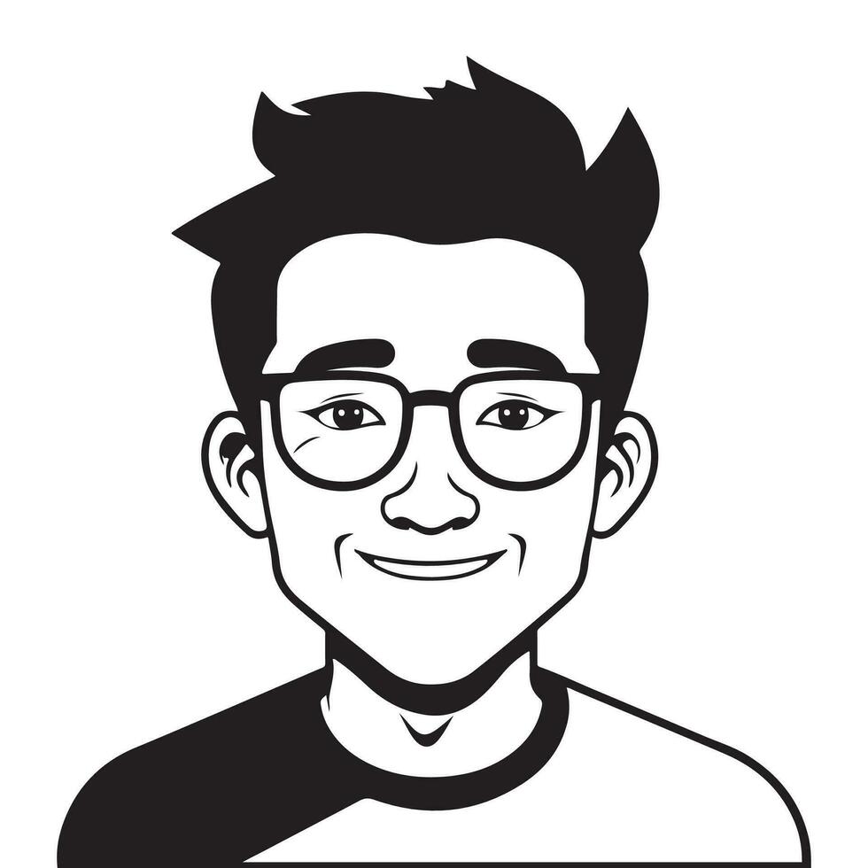 Geek Boy Vector illustration