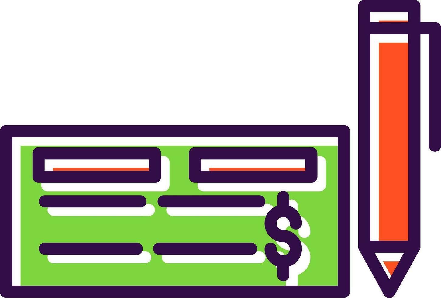Cheque Vector Icon Design
