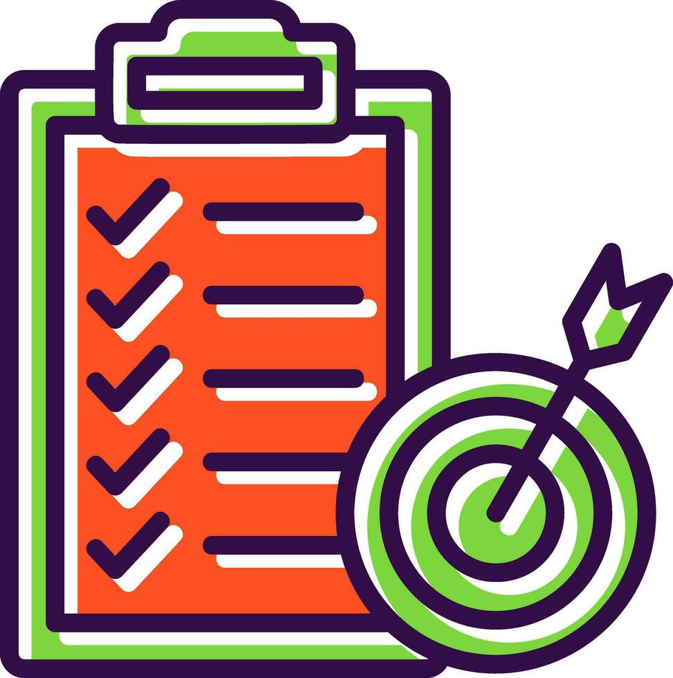 Goal Setting Vector Icon Design