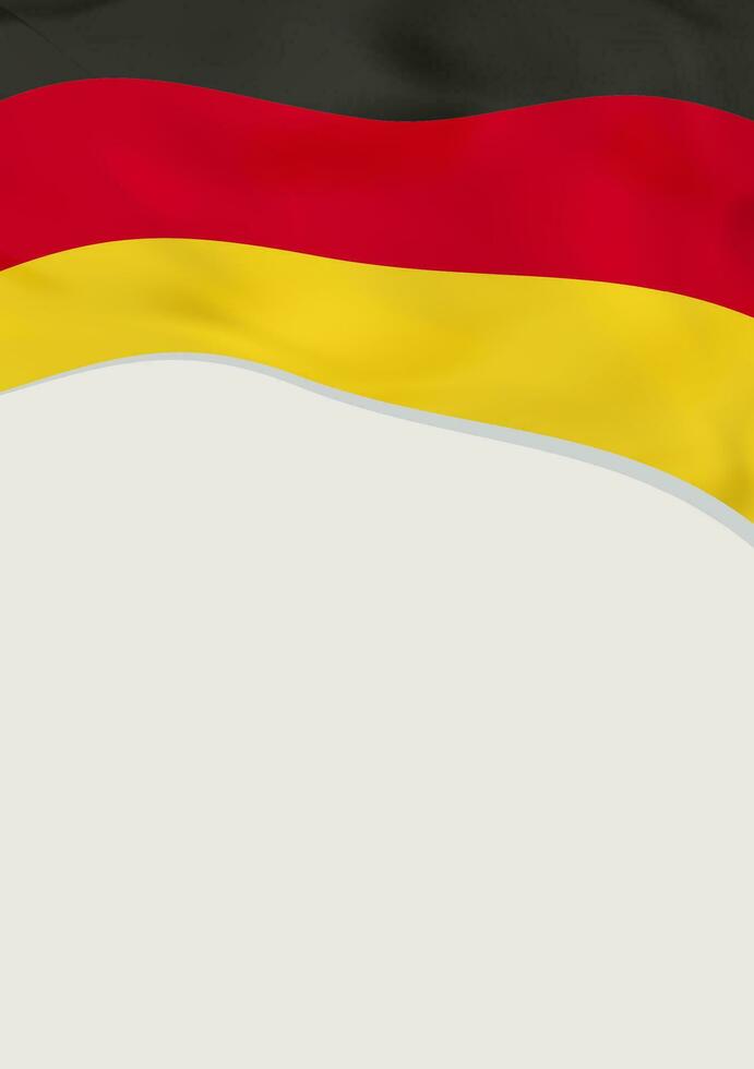 Leaflet design with flag of Germany. Vector template.