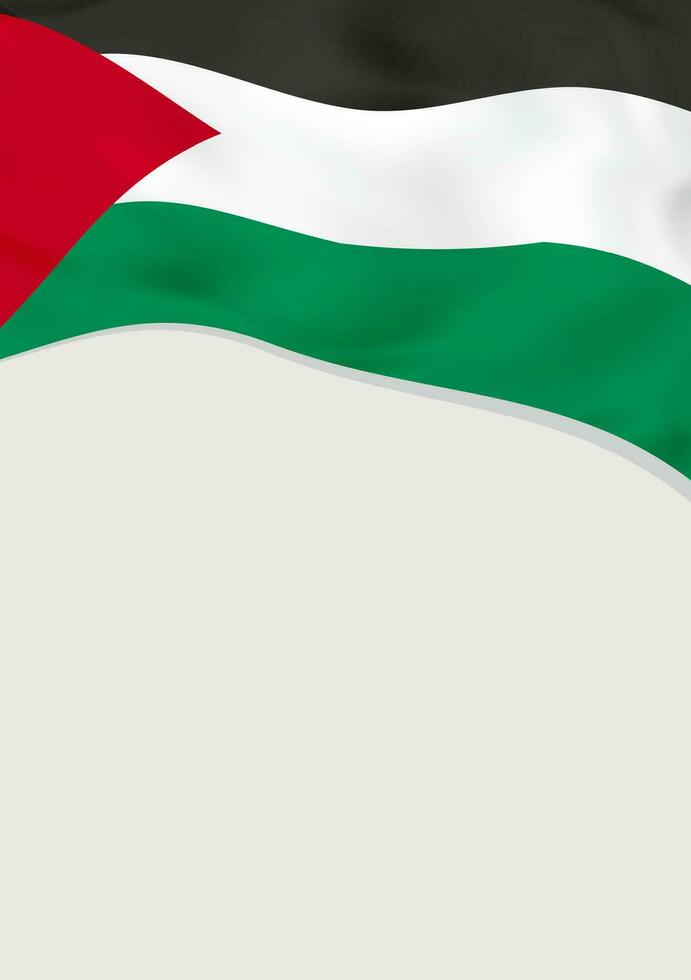 folleto diseño con bandera de Palestina. vector modelo.