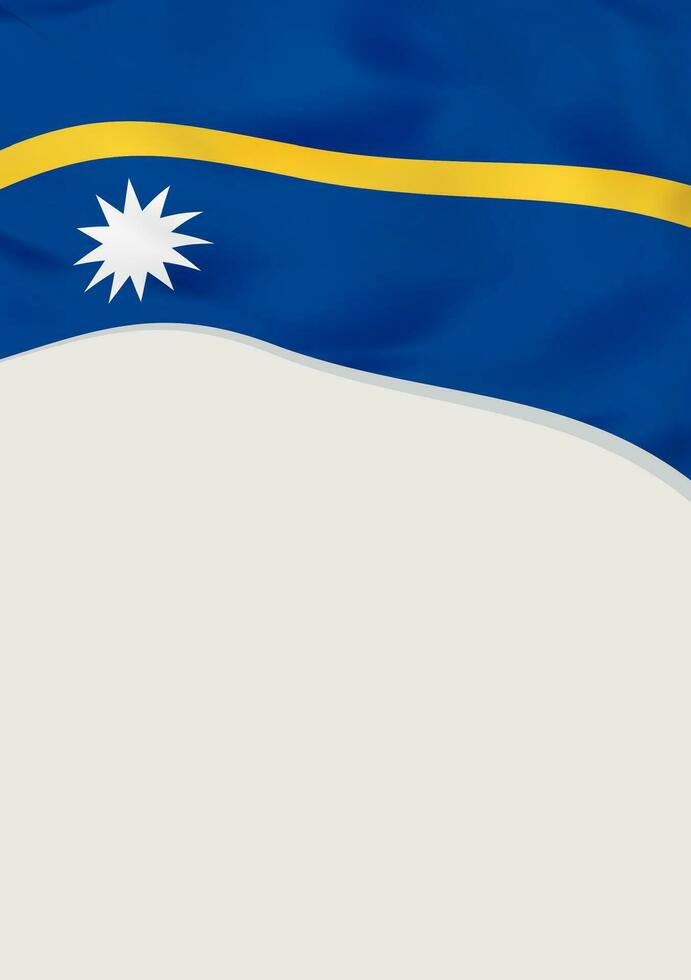 folleto diseño con bandera de nauru vector modelo.