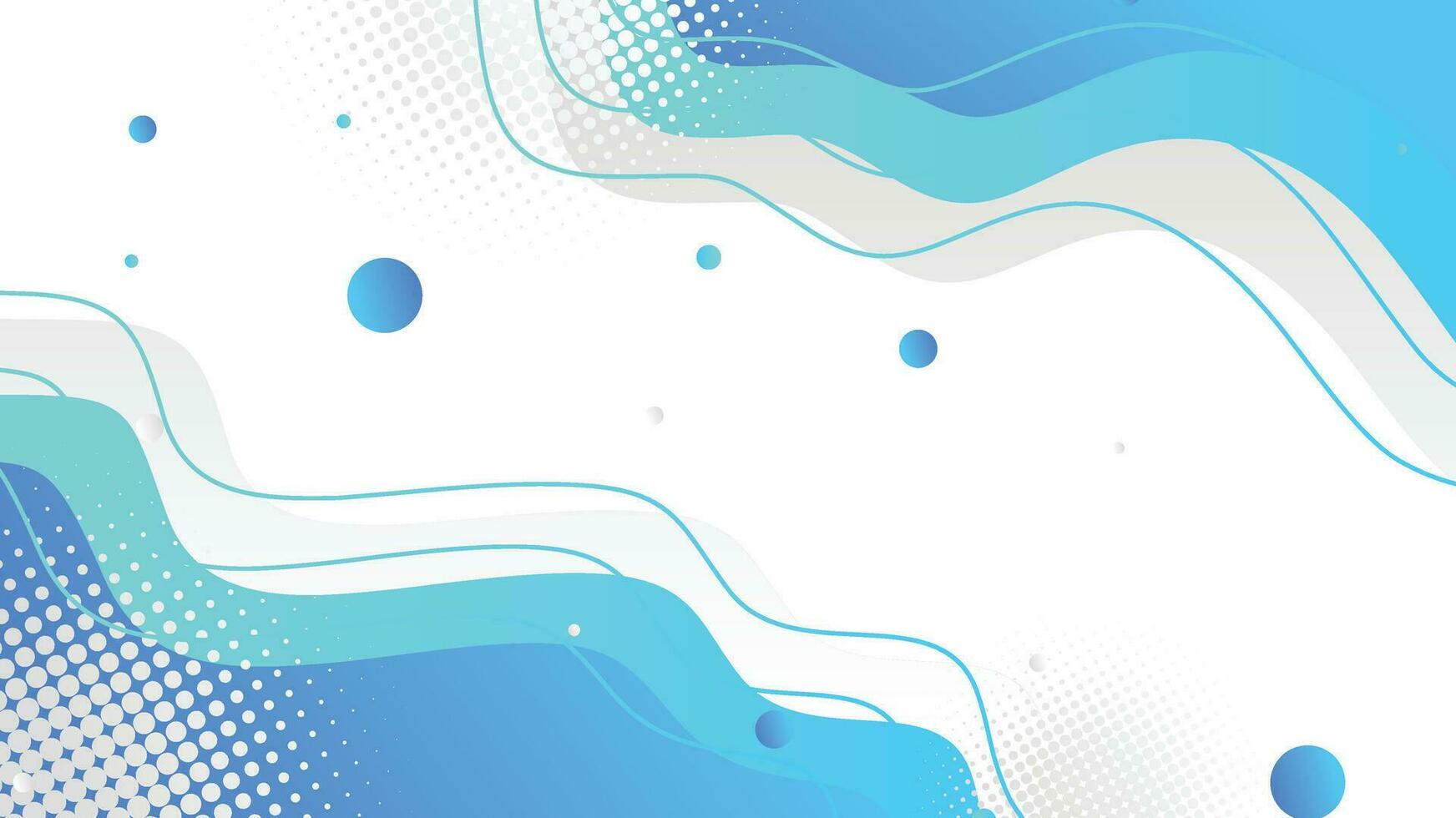 White and blue gradient dynamic fluid shapes abstract background vector