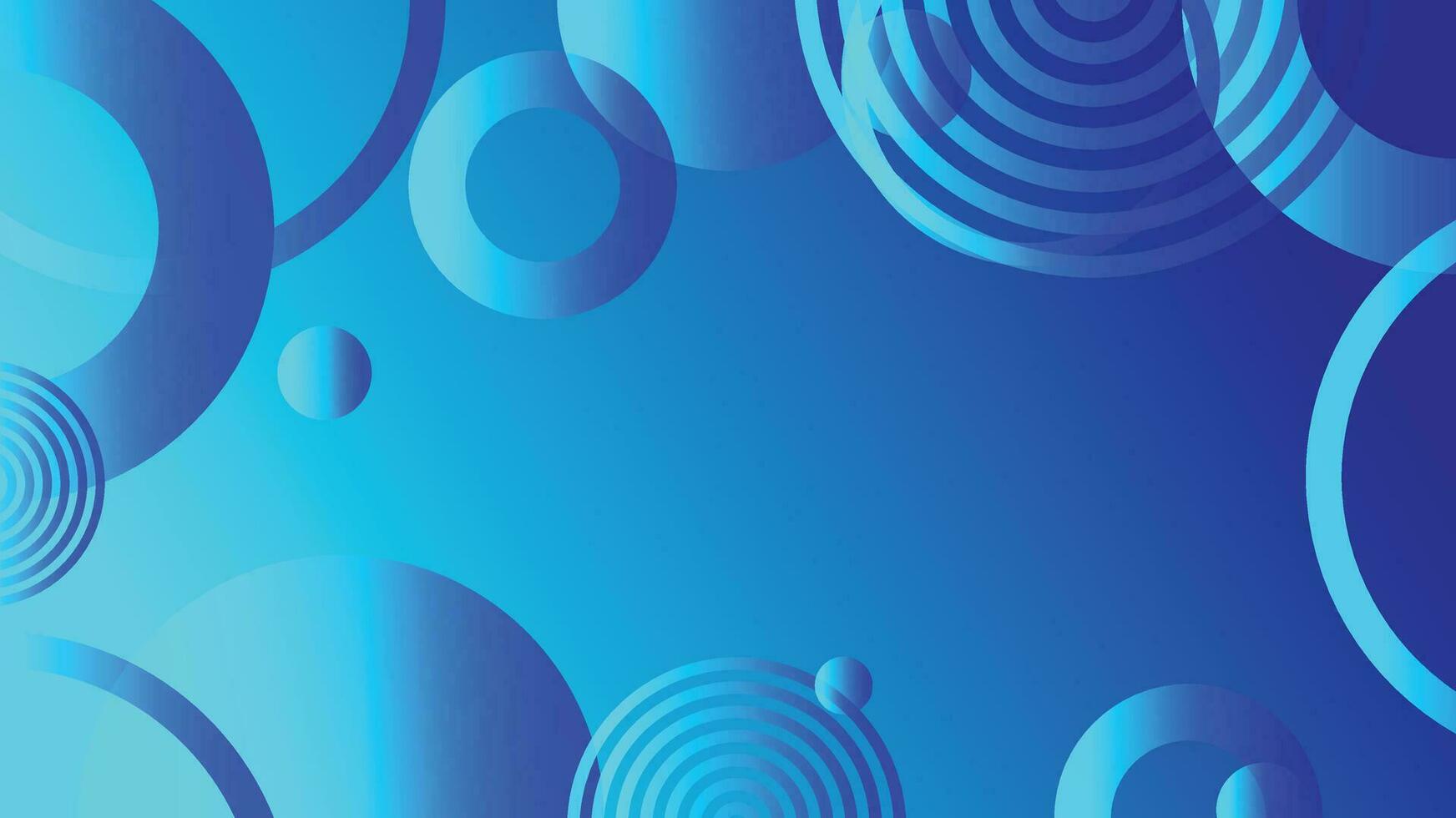 Blue abstract circle gradient modern graphic background vector