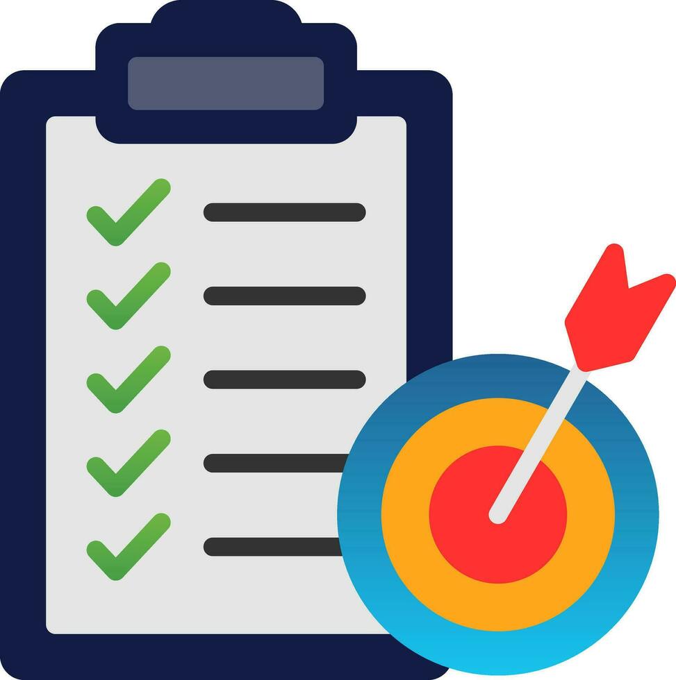 Goal Setting Vector Icon Design