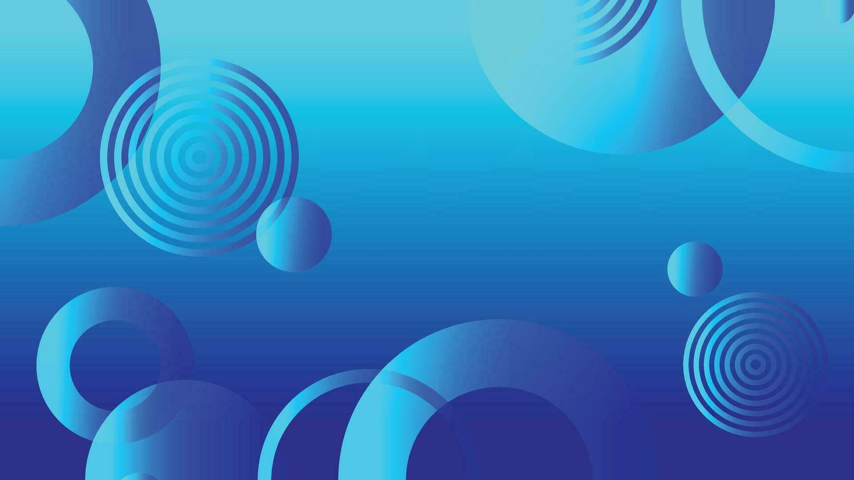 Blue abstract circle gradient modern graphic background vector