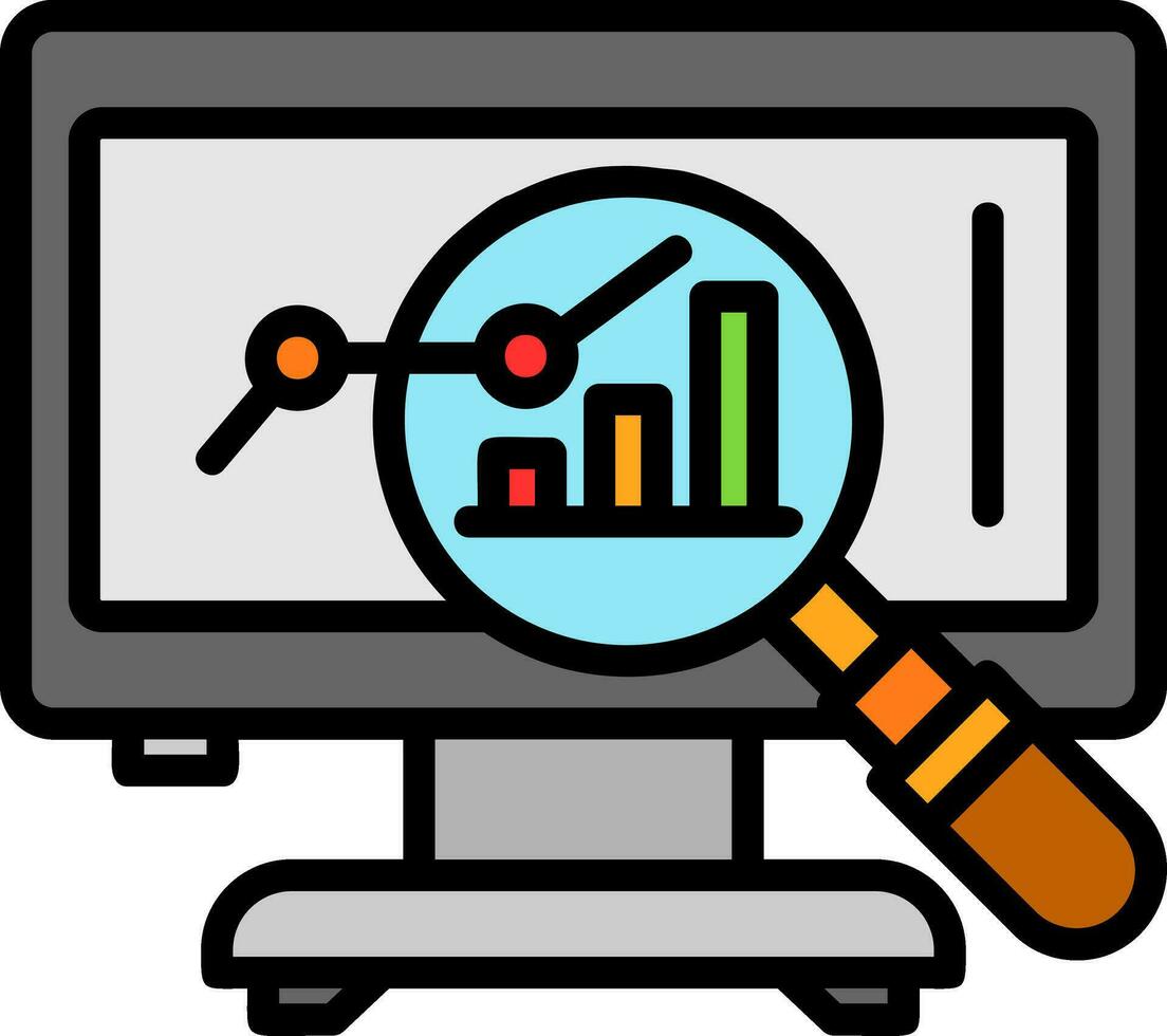 Market Analysis Vector Icon Design