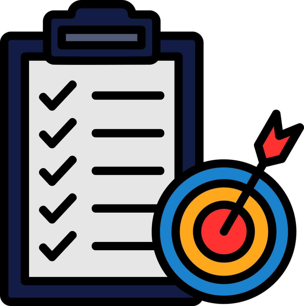 Goal Setting Vector Icon Design