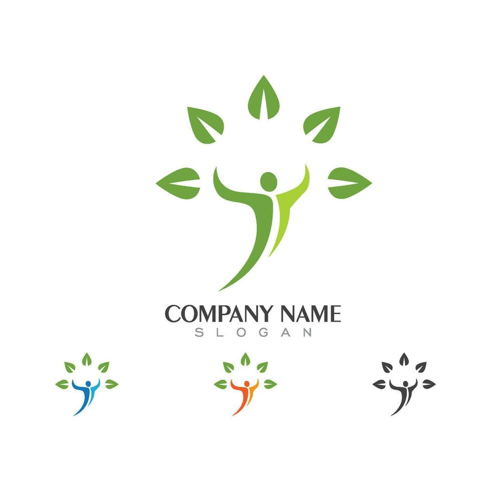 Human character logo sign vector