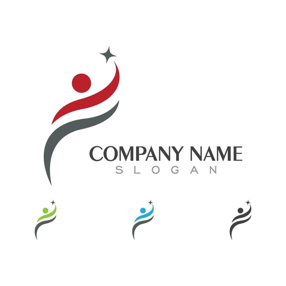 Human character logo sign vector