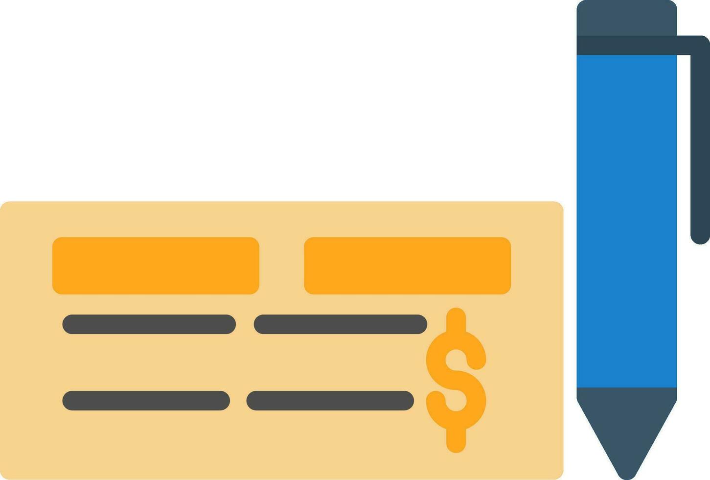 Cheque Vector Icon Design