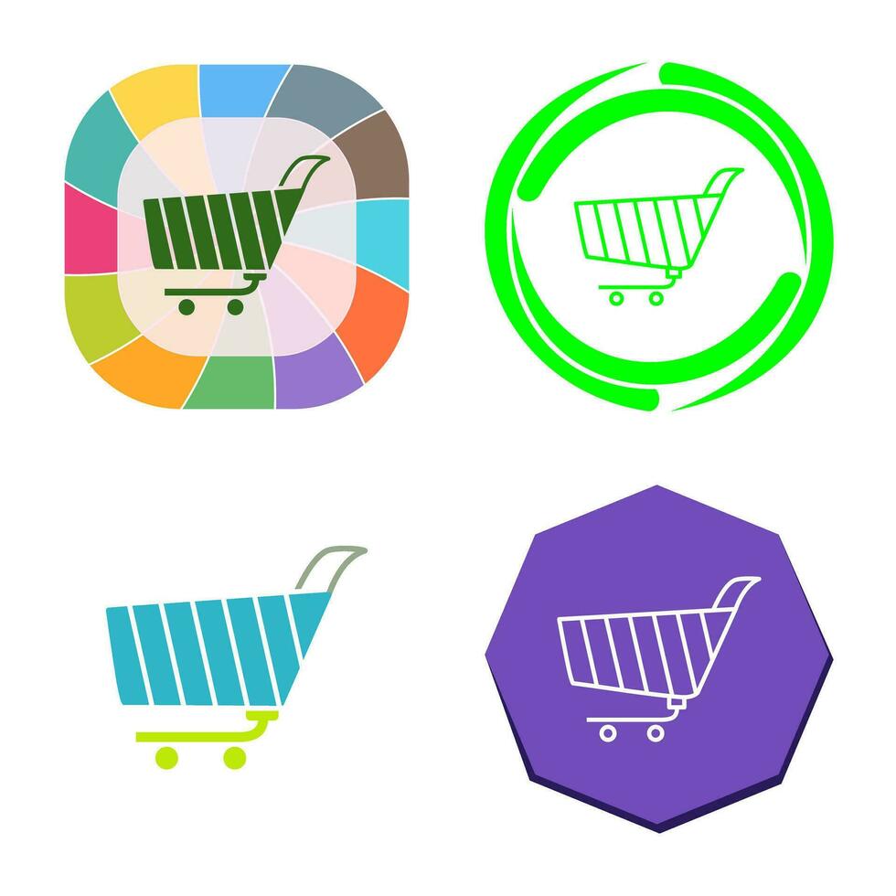 Unique Shopping Cart Vector Icon