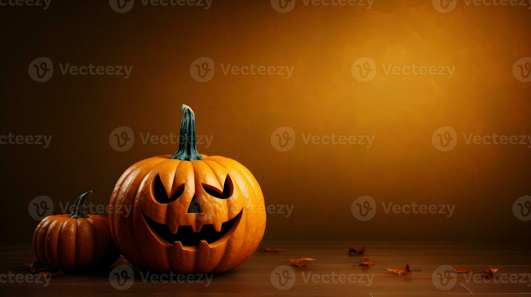 halloween pumpkin background template banner AI Generative photo