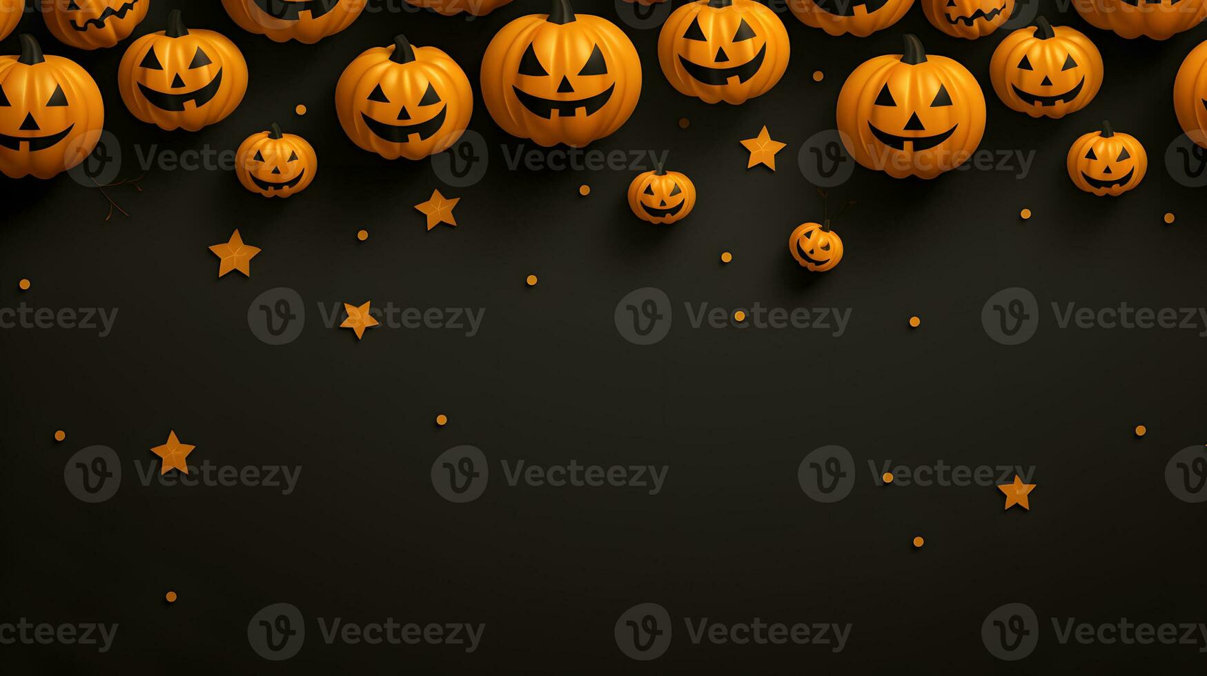 halloween pumpkin background template banner AI Generative photo