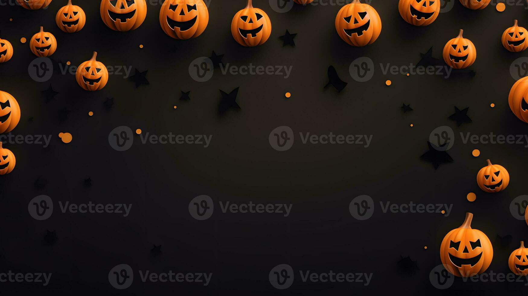 halloween pumpkin background template banner AI Generative photo